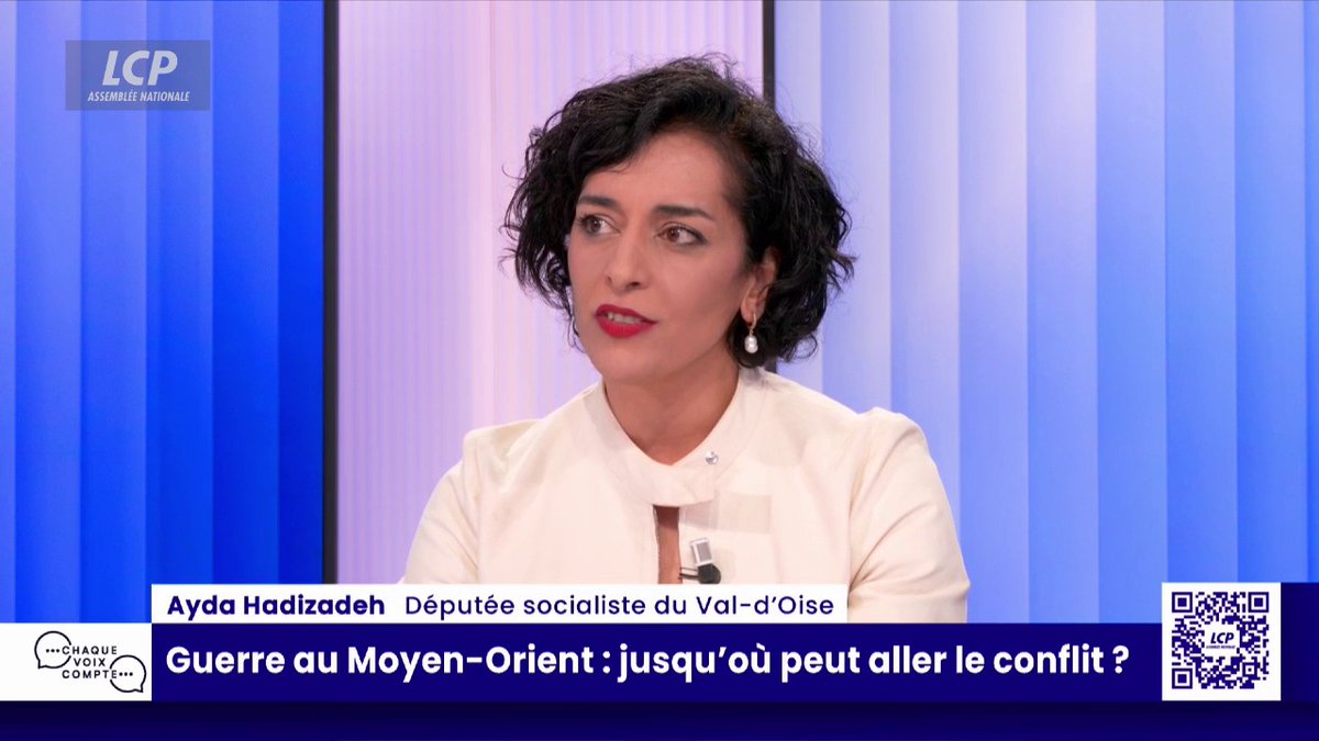 Guerre au Moyen-Orient : "Si le droit international sert à condamner les régimes qui le bafouent, mais pas à protéger les populations, alors il ne sert à rien", estime Ayda Hadizadeh Députée, qui appelle à profiter de cet épisode pour le réviser. #ChaqueVoix