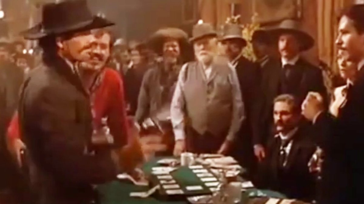 Val Kilmer practiced incessantly for his role as Doc Holliday in Tombstone (1993), including mastering gun-spinning tricks with real firearms and a weighted tin cup to ensure the scenes were authentic. He spent months practicing in his trailer, on set, and with a gunsmith to perfect the intricate spins, which were all performed by him in a single take.