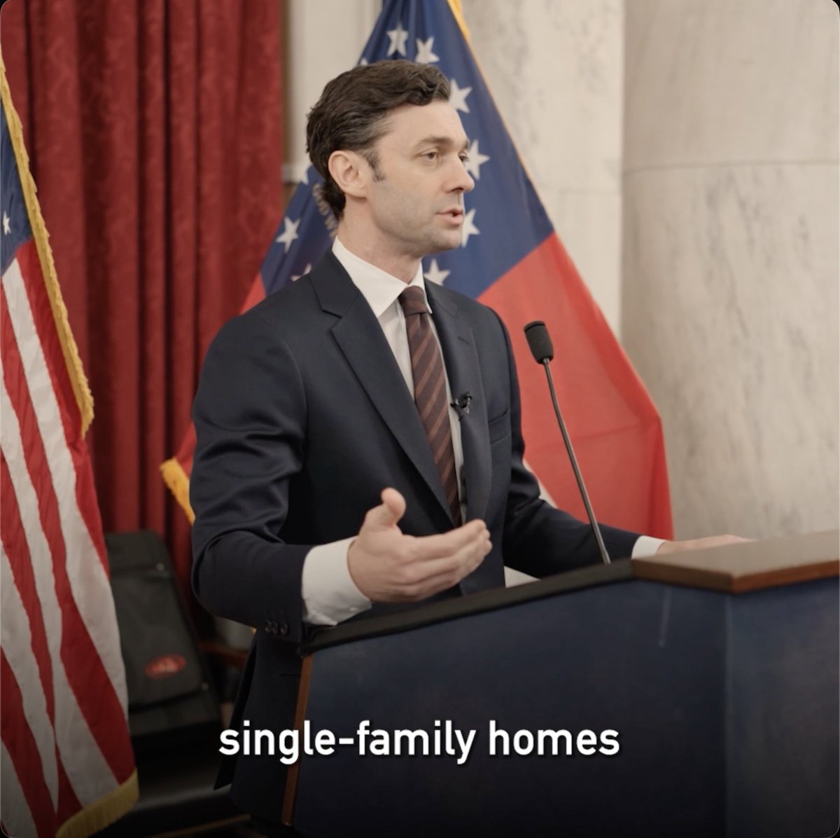 Sen. Ossoff on the need to ban large corporations from buying up single-family homes in Georgia.