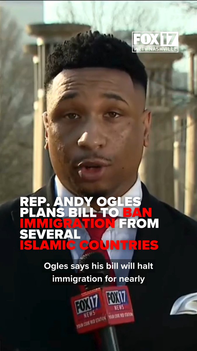 Rep. Andy Ogles says he plans to introduce legislation that would halt immigration from several predominantly #Muslim countries and U.S. adversaries he believes pose national security risks. He told FOX 17 the proposal could apply to nearly a dozen nations, including #Yemen and #Sudan. Read more about the bill: #TN #Immigration