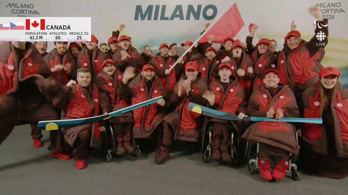Team Canada athletes ready to get this party started at the #MilanoCortina2026 Paralympics ๐จ๐ฆ๐
