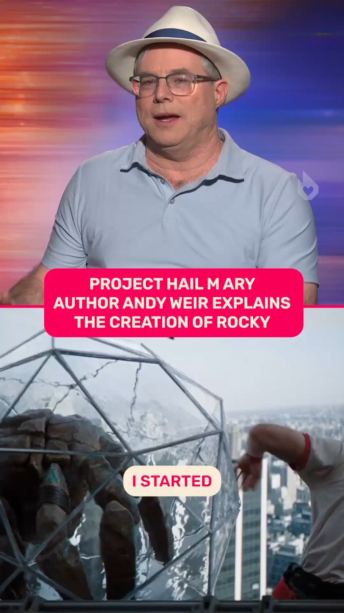 The author of Project Hail Mary, Andy Weir, explains how he created the character Rocky 🪨