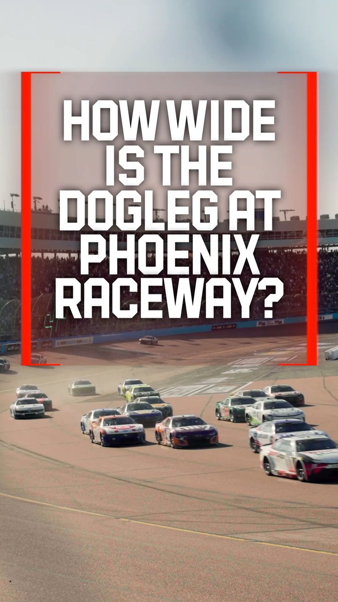 Drivers will use every inch of race track in the dogleg at Phoenix Raceway. 1,920 inches (or so) to be exact (ish).