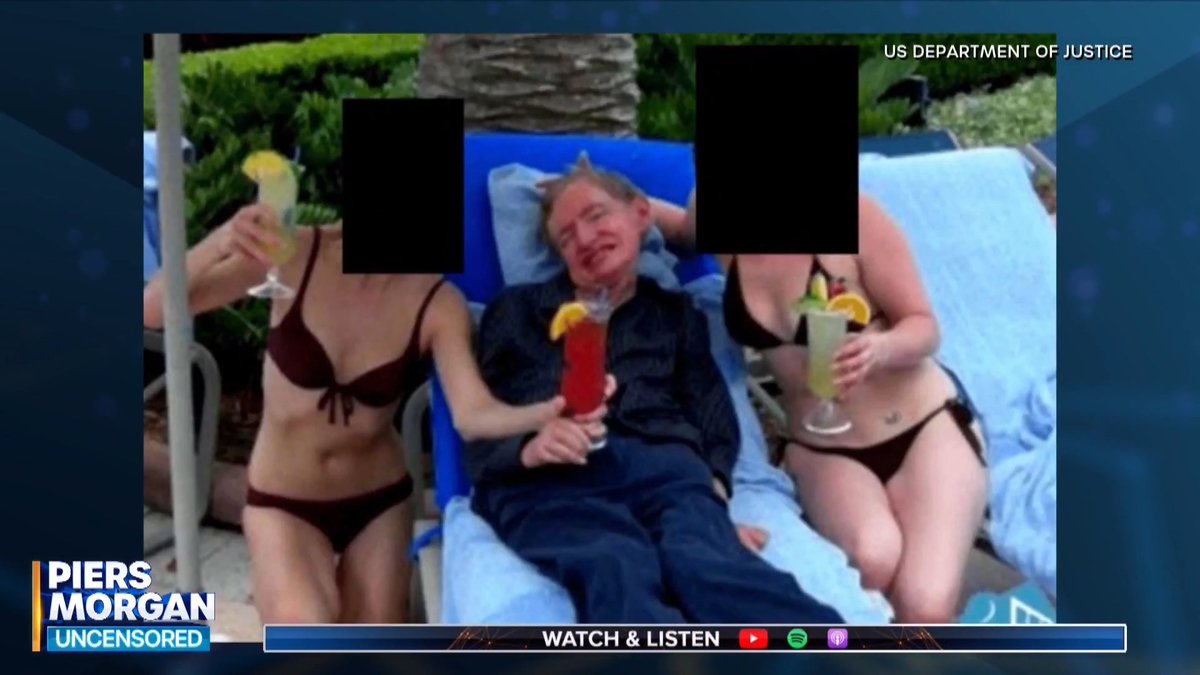 'Epstein was gathering adult females to entice scientists in order to learn all they knew.' Eric Weinstein gives his take on Stephen Hawking's appearance in the Epstein Files. Watch more👇 📺 Piers Morgan |