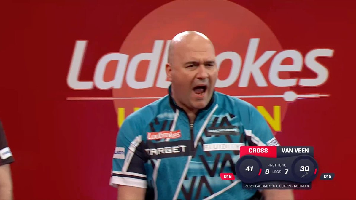 CROSS DUMPS OUT VAN VEEN 😮 Vintage from Voltage 🙌 Rob Cross hammers in eight 180s to defeat world number three Gian van Veen 10-7 in an excellent encounter 👏 Live Scores & Streaming 📲 #UKOpenDarts | R4