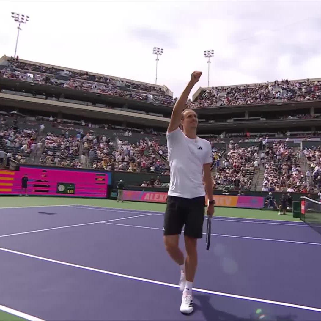 Clinical 💪 Alexander Zverev is up and running in Indian Wells as he beats Matteo Berrettini 6-3 6-4 ✅ #TennisParadise