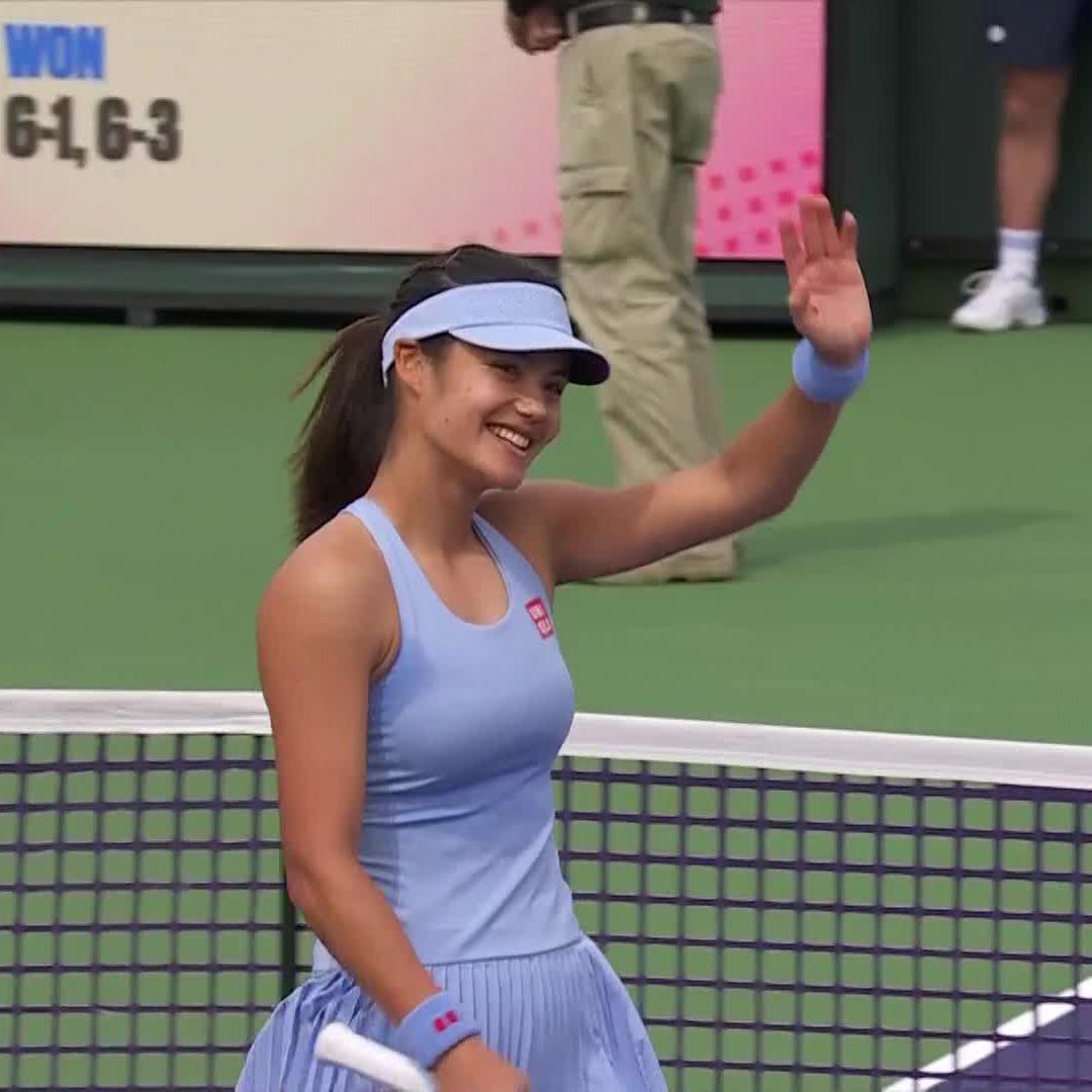 Perfect start in paradise ☀️ Emma Raducanu defeats Zakharova 6-1, 6-3! #TennisParadise