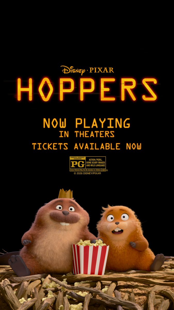 🤯🤯🤯 #Hoppers is NOW PLAYING in theaters!