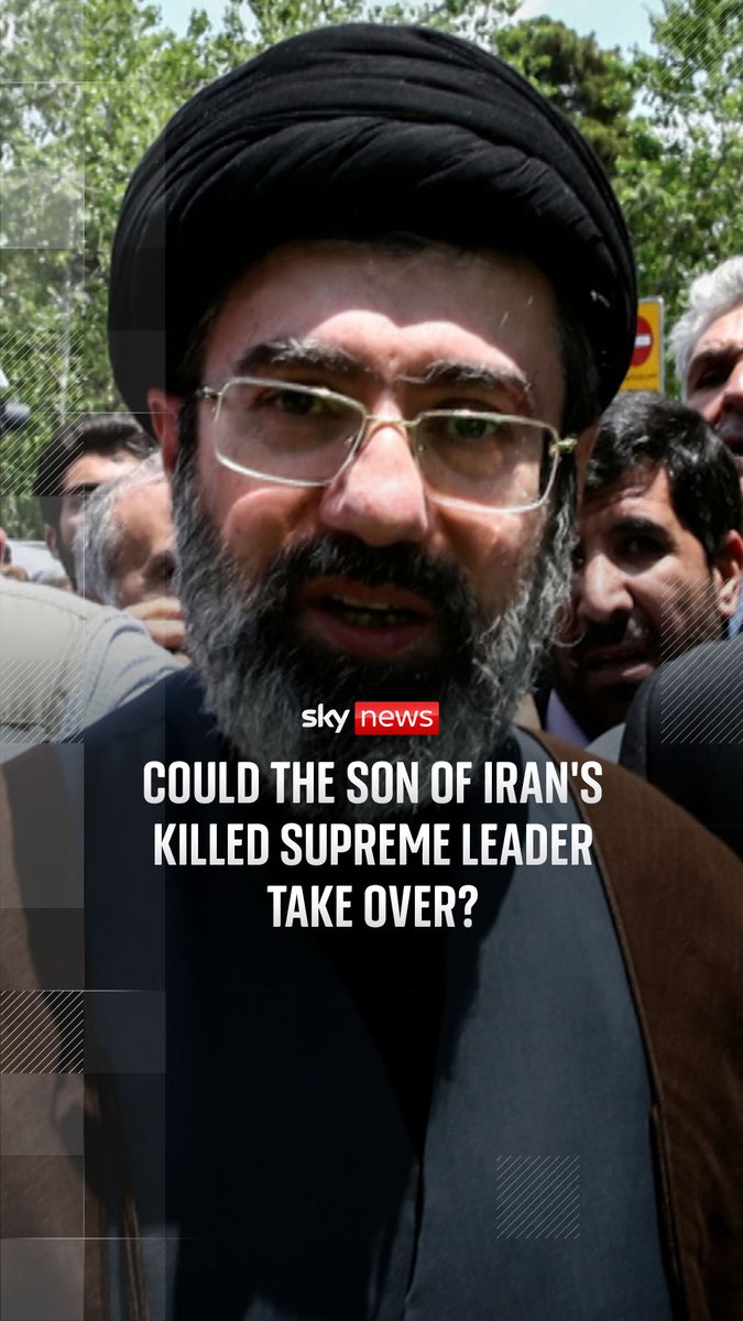 Sky News correspondent @AliBunkallSky discusses whether Mojtaba Khamenei, the 56-year-old son of the former supreme leader, could become Iran's next head of state. Read more ➡️