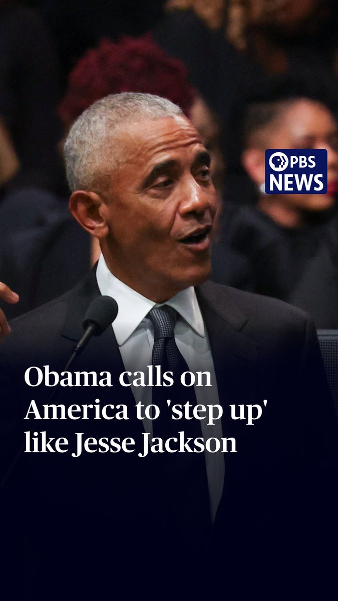 Former President Barack Obama called on Americans to “step up” like Rev. Jesse Jackson Sr. during a celebration of life honoring the late civil rights leader on Friday. "We are living in a time when it can be hard to hope," Obama said during his speech in front of thousands in attendance at House of Hope church in Chicago with thousands in attendance. "Each day we wake up to some new assault on our democratic institutions." "But this man, Reverend Jesse Louis Jackson, inspires us to take a harder path," Obama added. “His voice calls on each of us to be heralds of change, to be messengers of hope, to step forward and say, ‘Send me,' wherever we have a chance to make an impact.” Obama was one of three former Democratic U.S. presidents, along with Joe Biden and Bill Clinton, who attended the service. Former Vice President Kamala Harris also attended. Jackson died in February at age 84.