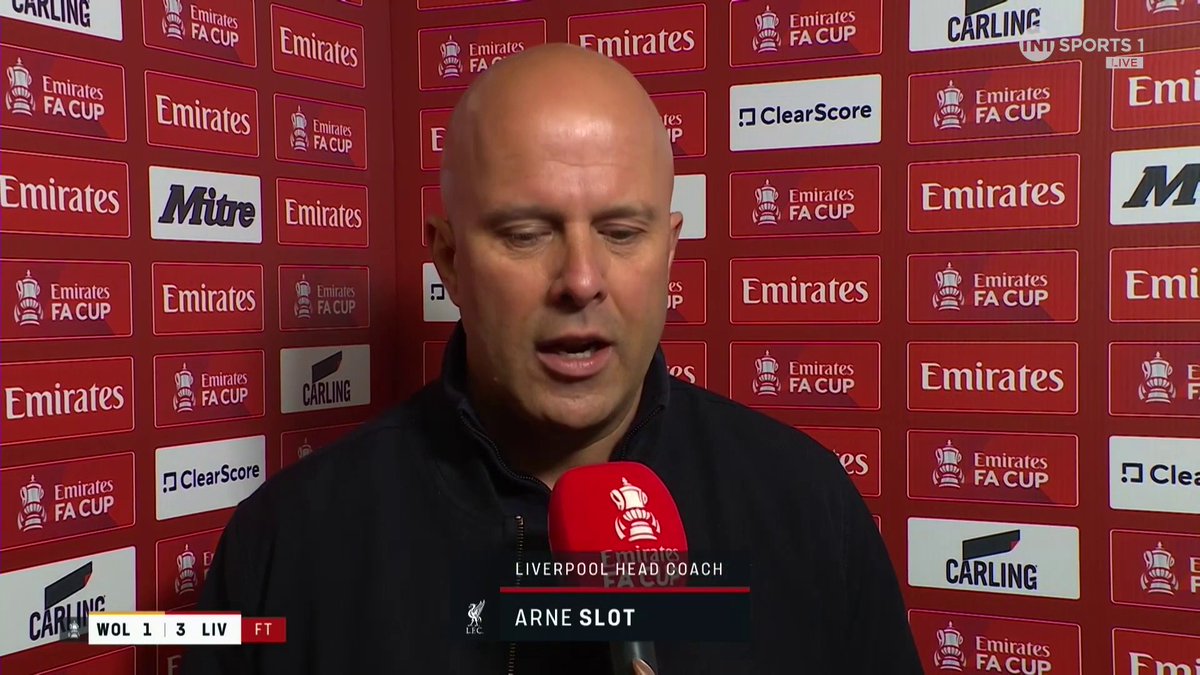 "That's special if you can impact a game with 2 Premier League sides, it shows he has a lot of qualities" 🌟 Arne Slot speaks to Jules Breach and analyses Rio Ngumoha and his side's performance as they put themselves in the FA Cup Quarter Final 🏆 📺 TNT Sports & discovery+ UK