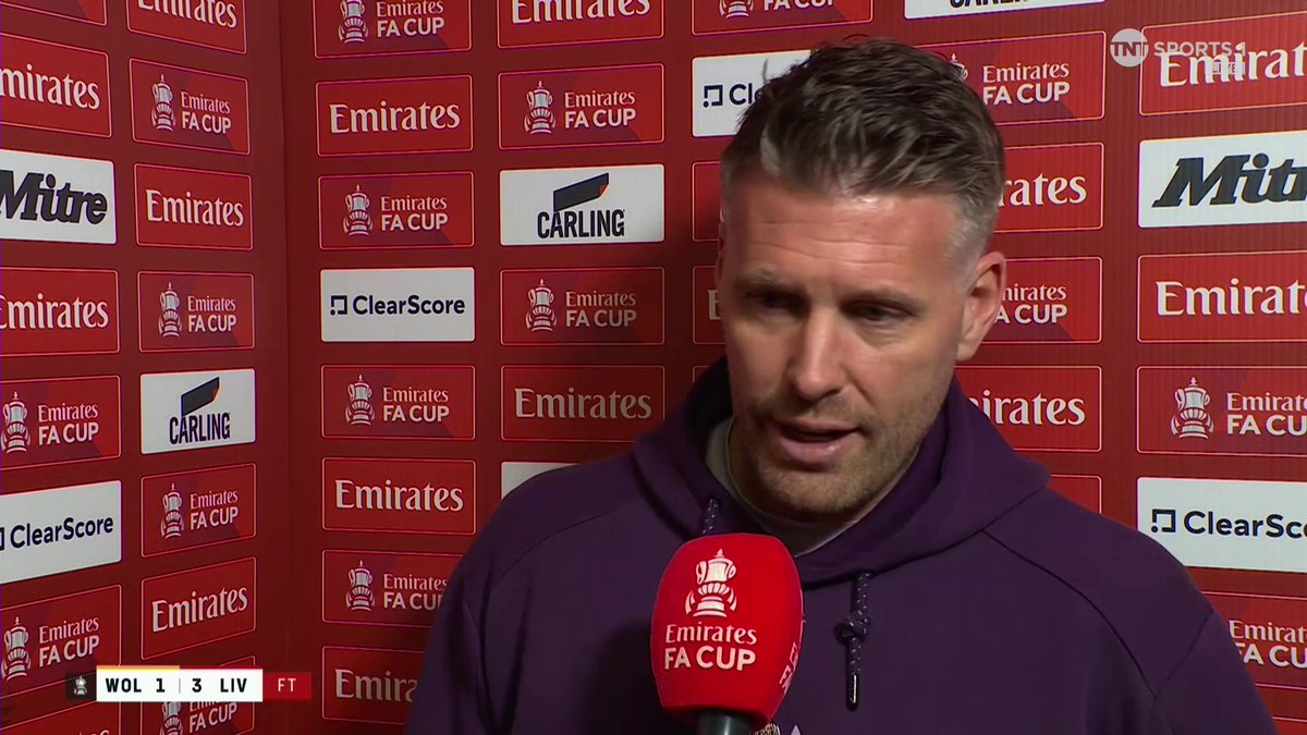 "Liverpool are a bit good aren't they?" 🤧 Wolves manager Rob Edwards reflects as his Wolves side bow out of the FA Cup. 🎙️ Jules Breach | 📺 TNT Sports & discovery+ UK