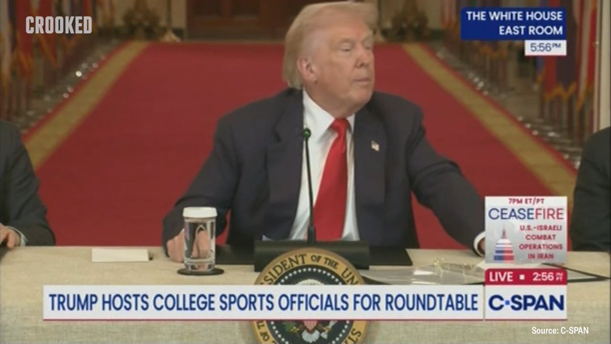 DOOCY: “It sounds like the Russians are helping Iran target & attack Americans now—” TRUMP: “That’s an easy problem compared to what we’re doing here [at a college sports roundtable]. But can I be honest? ...I have a lot of respect for you...What a stupid question that is to be asking at this time”