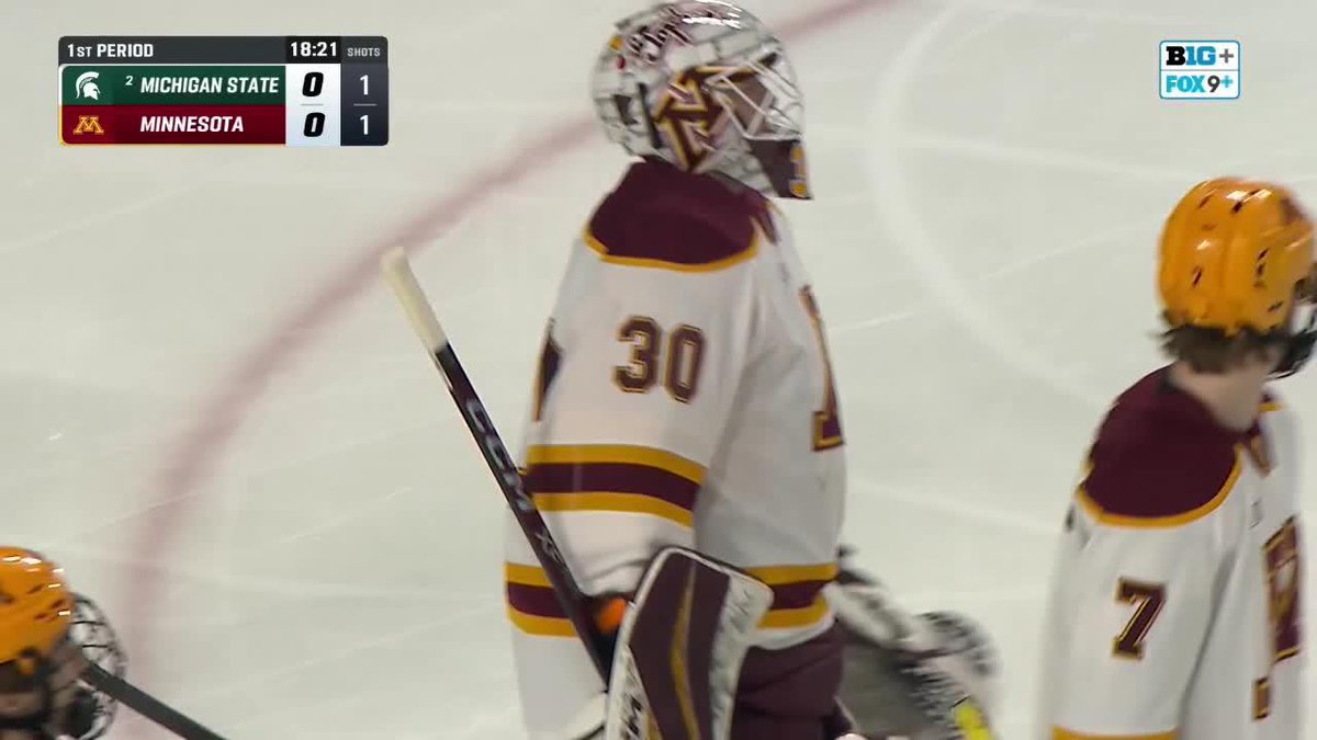The kind of save you dream about as a kid on the frozen ponds 🌟 📺: B1G+ &amp; FOX9+
