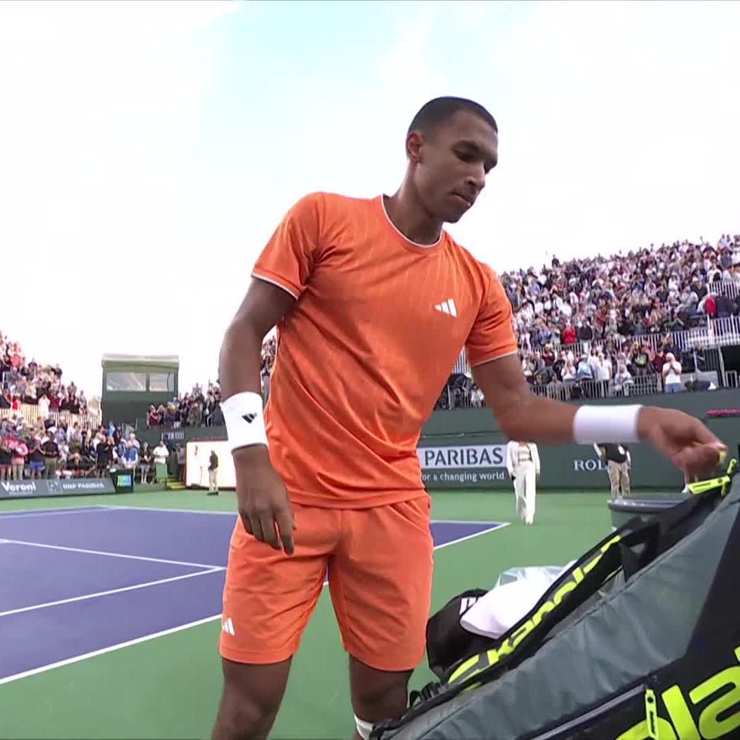 That was FUN 😍 Félix AugerAliassime overcomes Gael Monfils 6-7 6-3 6-4 in an entertaining battle 👏 #TennisParadise