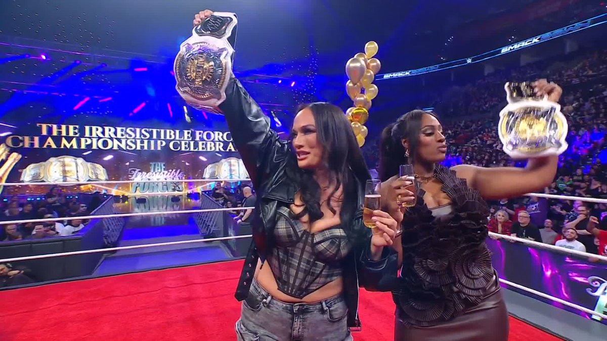 Former Tag Team Champs Lexi (Kaufman) Cabrera and Charlotte Flair wanted to join the party 🤭 Lina Fanene Lash Legend
