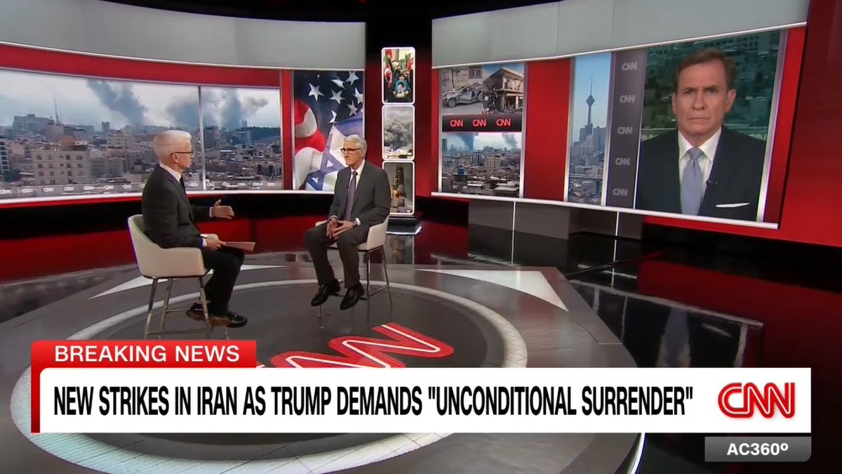 President Trump said in a social media post that "There will be no deal with Iran except UNCONDITIONAL SURRENDER!" "This is a huge undertaking, if in fact he's serious about it," says retired Rear Admiral John Kirby.