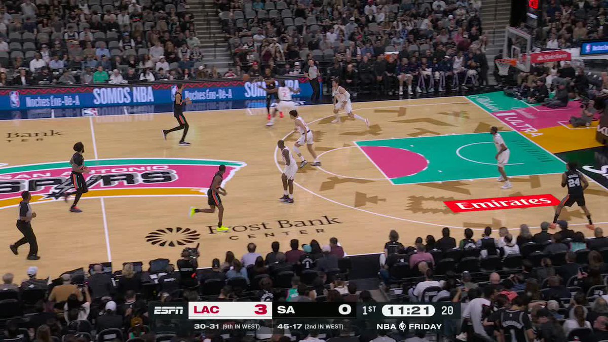 WEMBY STEPS BACK TWICE 💰💰 Clippers-Spurs live on ESPN and the ESPN App!