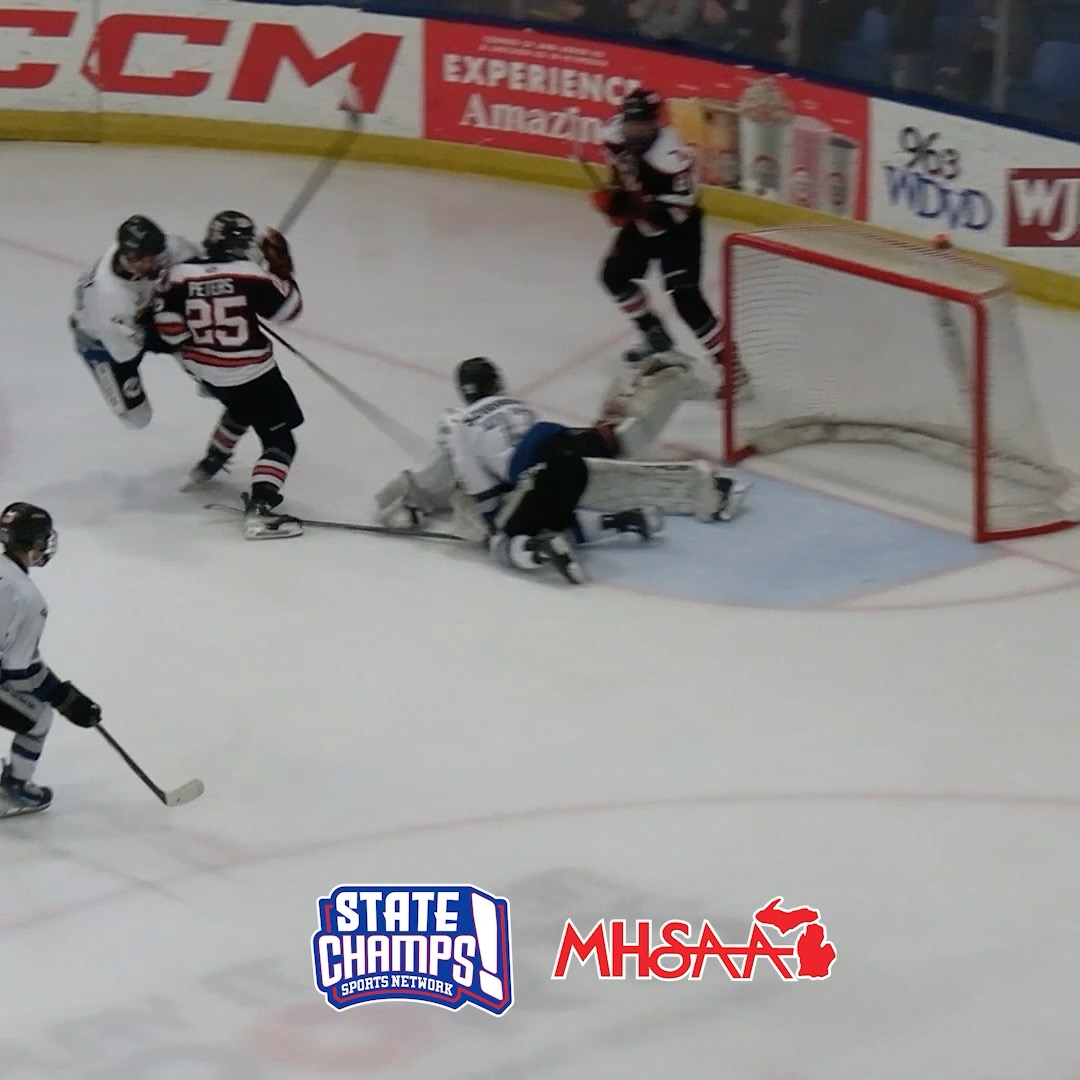 NORTHVILLE WINS IT IN 2OT! Griffin Peters buries the game winner to send the Mustangs to their first state title game! MHSAA