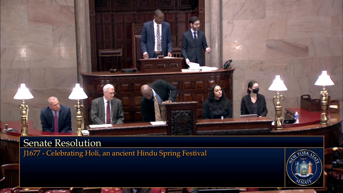 New York State Senate passes a resolution celebrating Holi “More and more South Asians and Hindus are choosing New York as their home,” says Senator James Cooney who hails from Kolkata