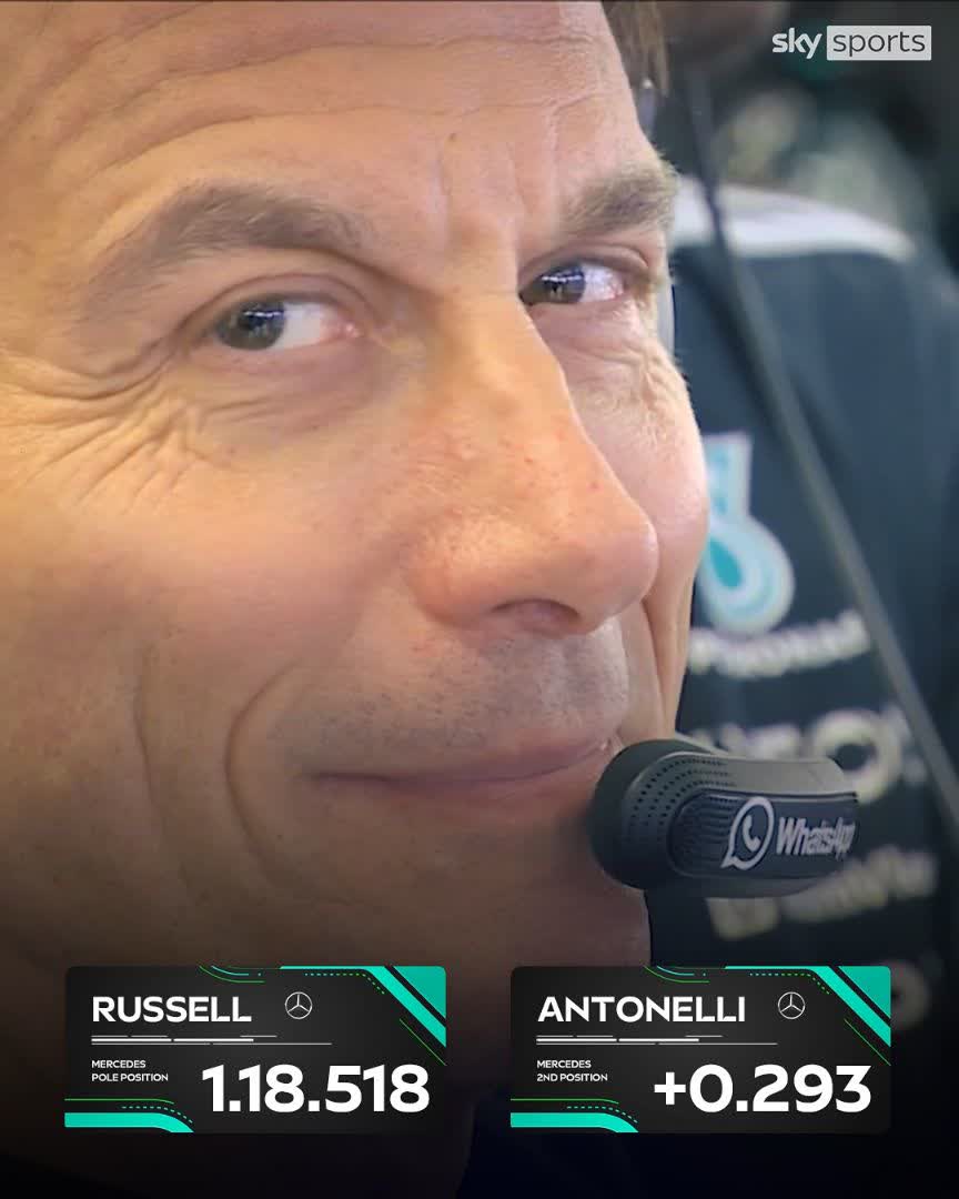 Toto doing Toto things as that Mercedes 1-2 was confirmed... 😏