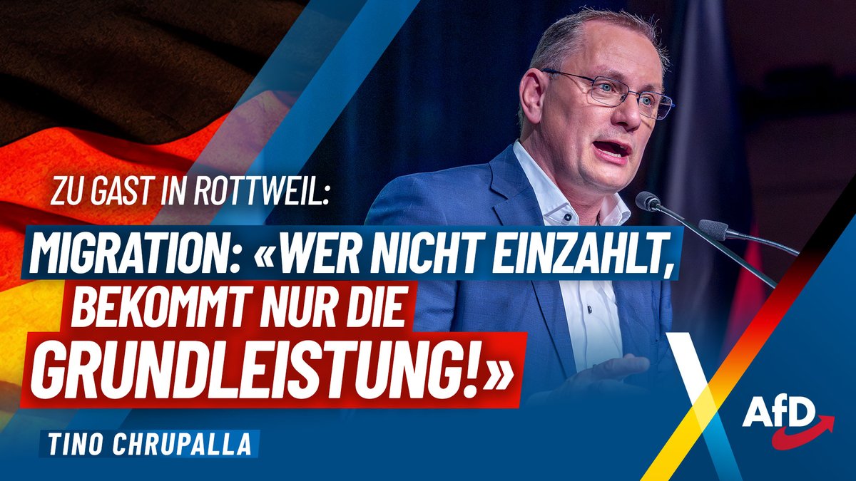 „Migration darf nicht zur Einwanderung in die Sozialsysteme führen. Wer in dieses Land kommt, muss arbeiten. Für alle anderen gilt: Wer nicht einzahlt, kriegt nur noch die Grundleistung, nichts Anderes!“
