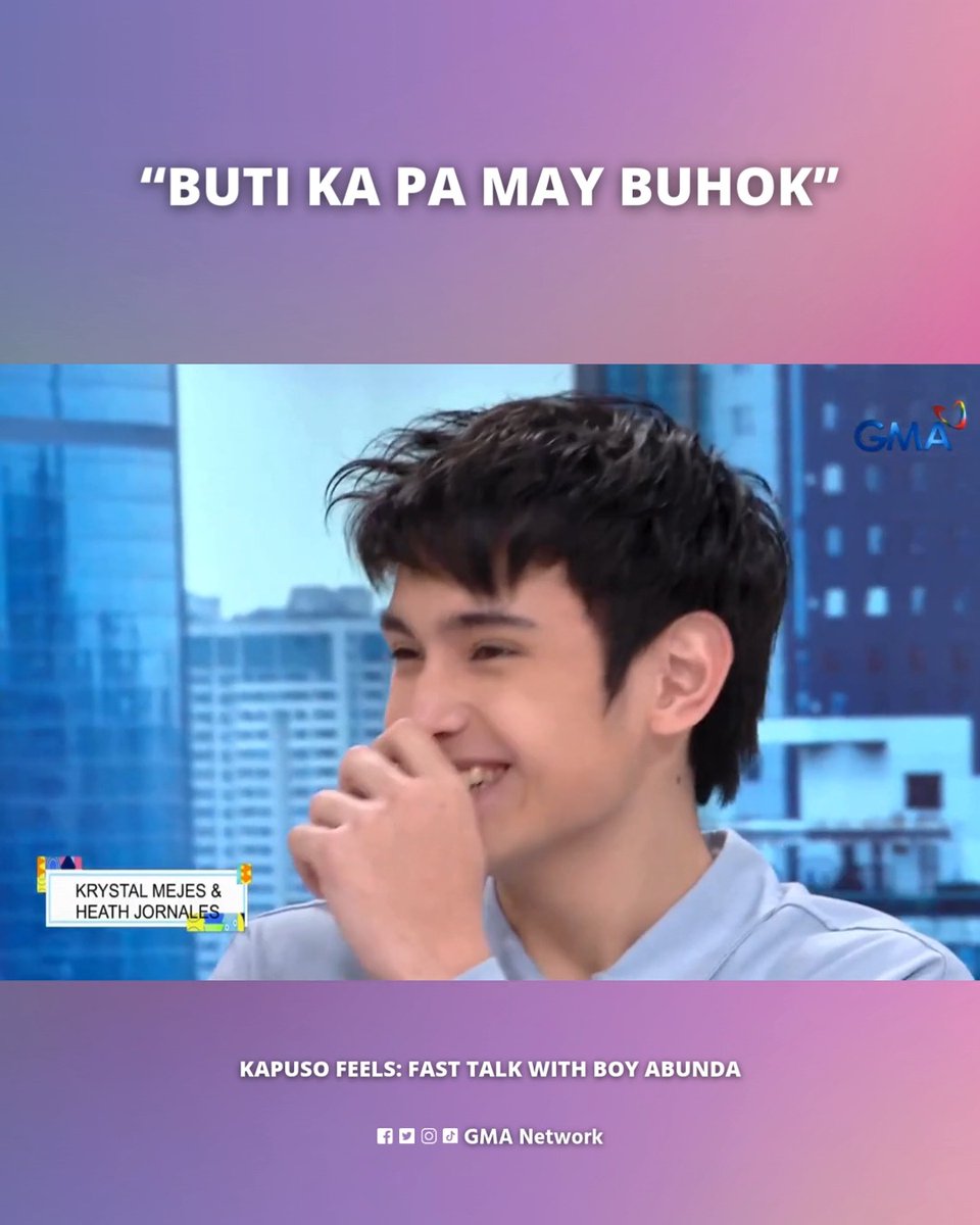 #KapusoFeels: Napakamot na lang siya ng ulo eh. 🤣 #FastTalkWithBoyAbunda #BoyAbunda #HeathJornales #KrystalMejes