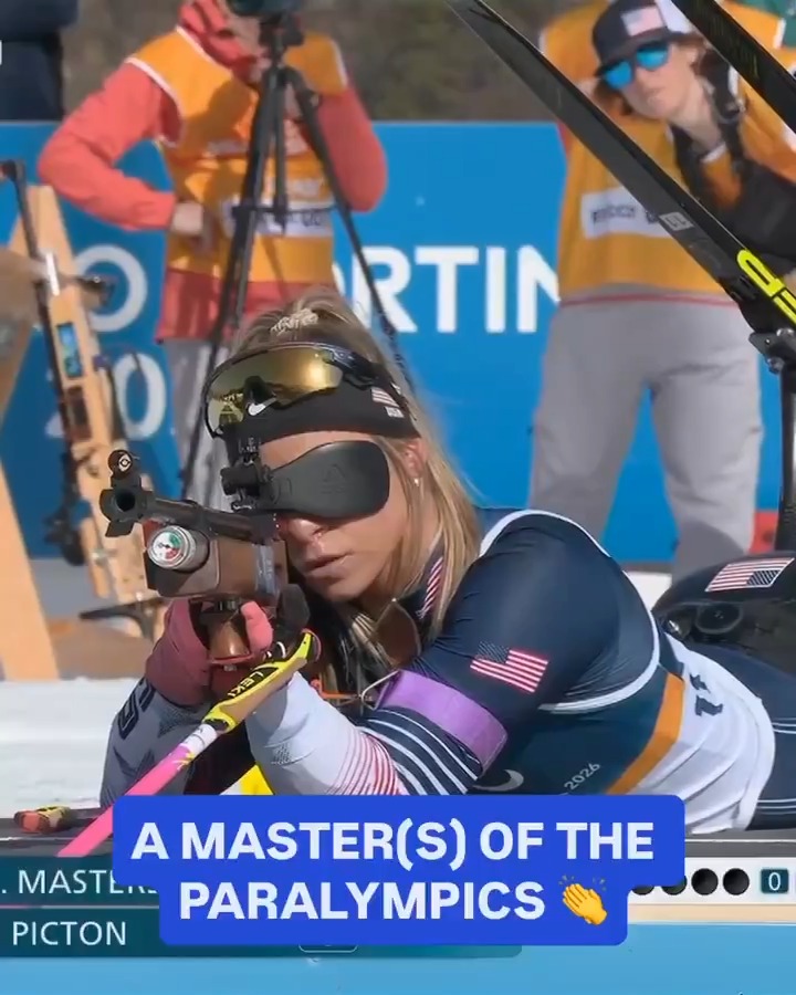 Oksana Masters grabs GOLD for Team USA in the Women's Sitting Sprint Para Biathlon. 🥇 #WinterParalympics
