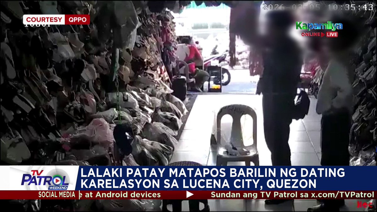 Patay ang isang lalaki matapos barilin ng dating karelasyong lalaki rin sa loob ng tindahan sa Lucena City.