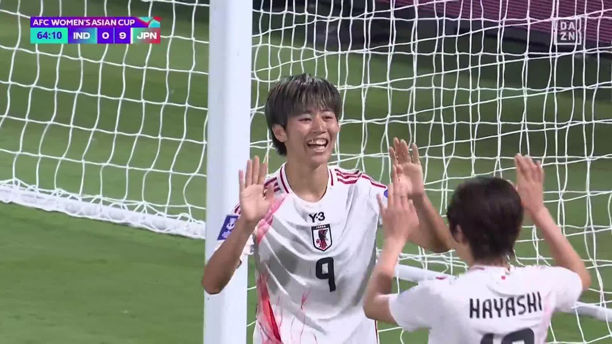 生粋の点取り屋 💫💫 後半から投入された植木理子が 20分間でハットトリック⚽️⚽️⚽️ なでしこジャパンが2桁ゴール到達🌸 🏆AFC女子アジアカップ 🆚日本×インド 📺DAZN LIVE配信中 #AFC女子アジアカップ #だったらDAZN