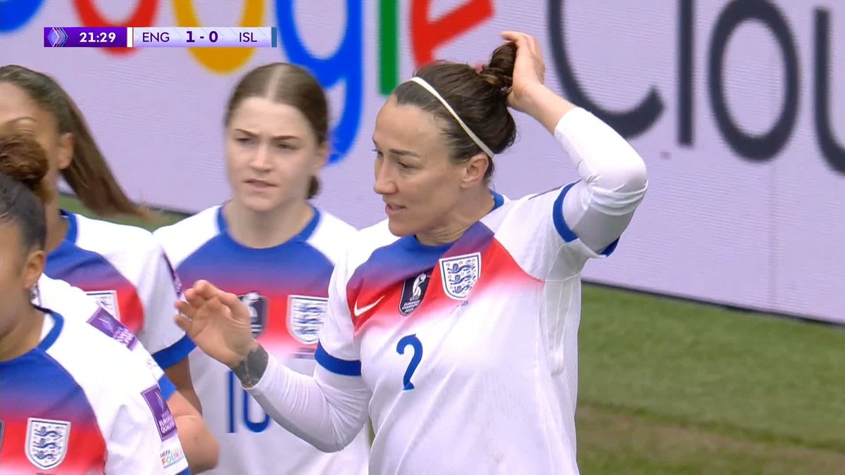 It just HAD to be her! 🤩 Lucy Bronze scores for England on the day she becomes the third most capped Lioness 👏