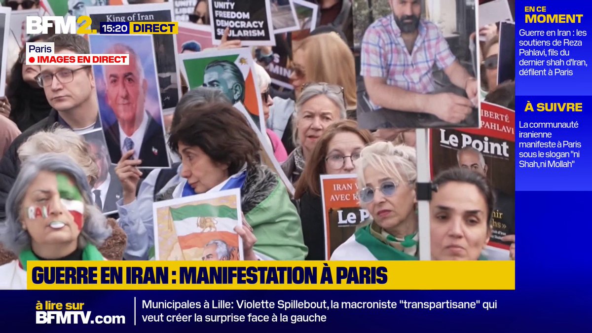 Guerre au Moyen-Orient: les soutiens de Reza Pahlavi, fils du dernier chah d'Iran, défilent à Paris #BFM2