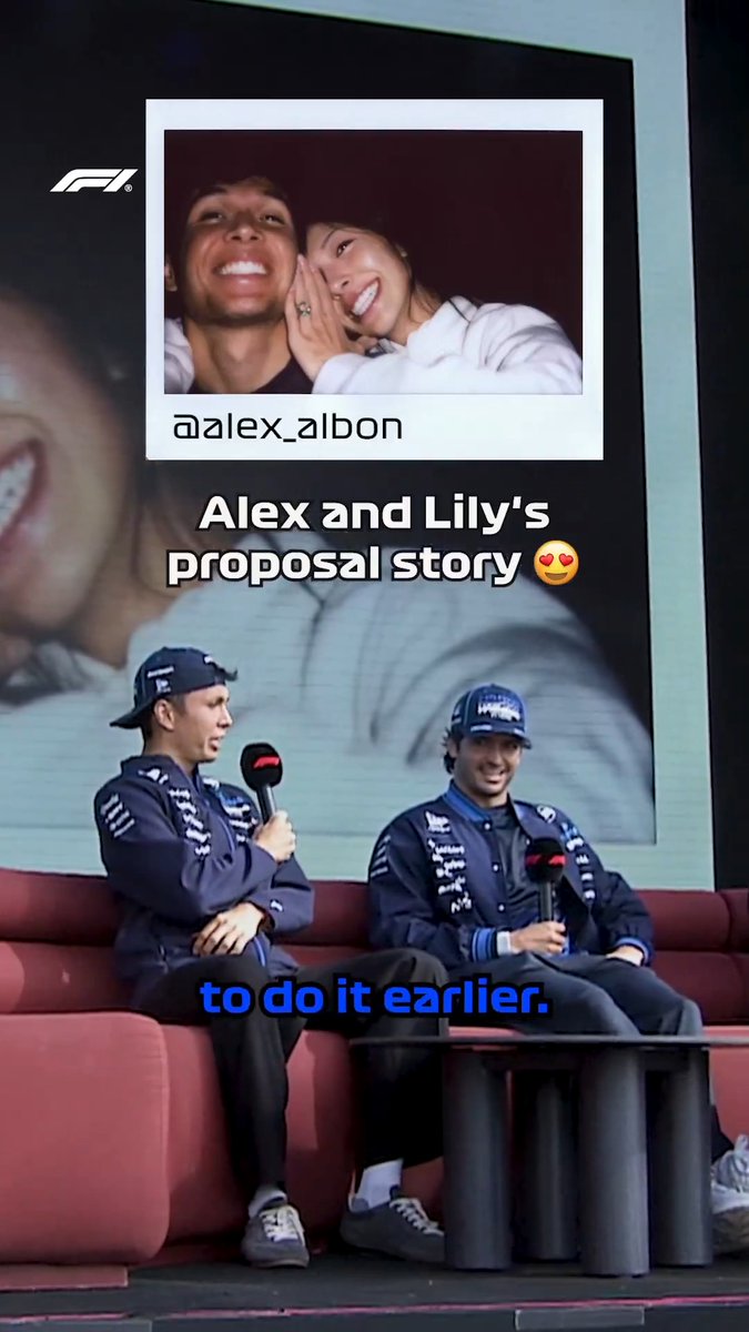 Alex Albon reveals the story of his proposal! 💍 #F1 #AusGP