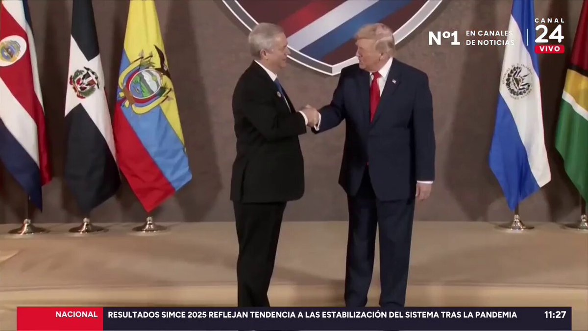 ⭕ #AHORA24H Kast se reúne con Trump en cumbre "Escudo de las Américas" 📡 En vivo ➡️ 🖥 TVNPLAY ➡️
