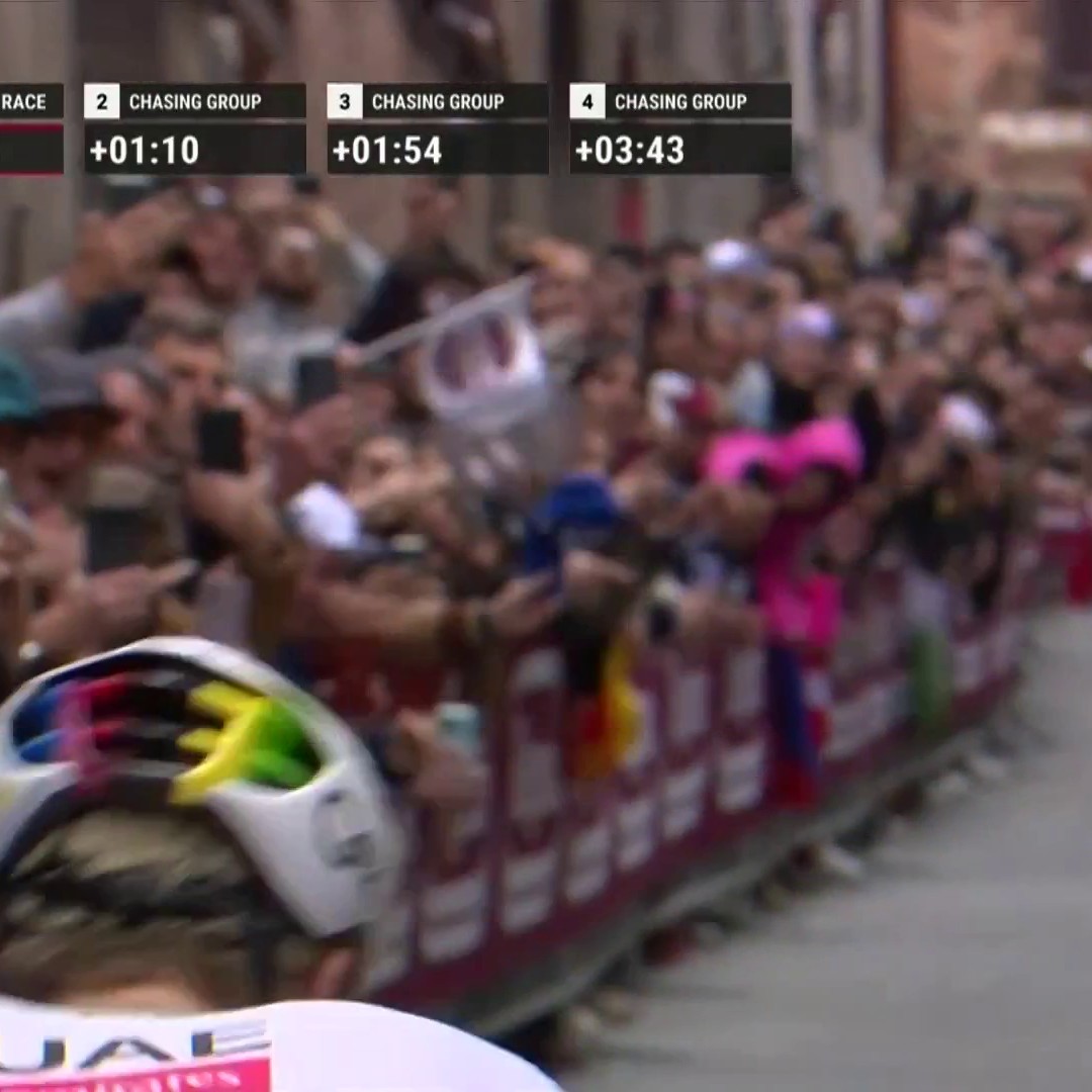 Tadej Pogačar wins Strade Bianche for the fourth time after attacking with more than 78km to go and holding his advantage all the way to the Piazza del Campo 🤩