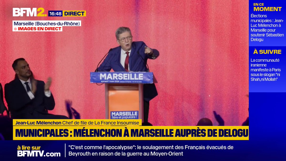 💬 "Tel était Pétain, tel est Bardella" ➡ Pour Jean-Luc Mélenchon, Jordan Bardella voit "dans l'envahisseur quelque chose de magnifique" #BFM2