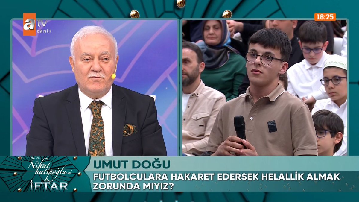 🙋♂️ Futbolculara ettiğimiz hakaretlerden dolayı helallik almalı mıyız? 🗣️ Nihat Hatipoğlu: "Ama hakaretler erişiyor onlara." 🙋♂️ Sinirlenince oluyor hocam 😂 🗣️ Nihat Hatipoğlu: "Sinirlenince oluyor estağfurullah demek lazım."