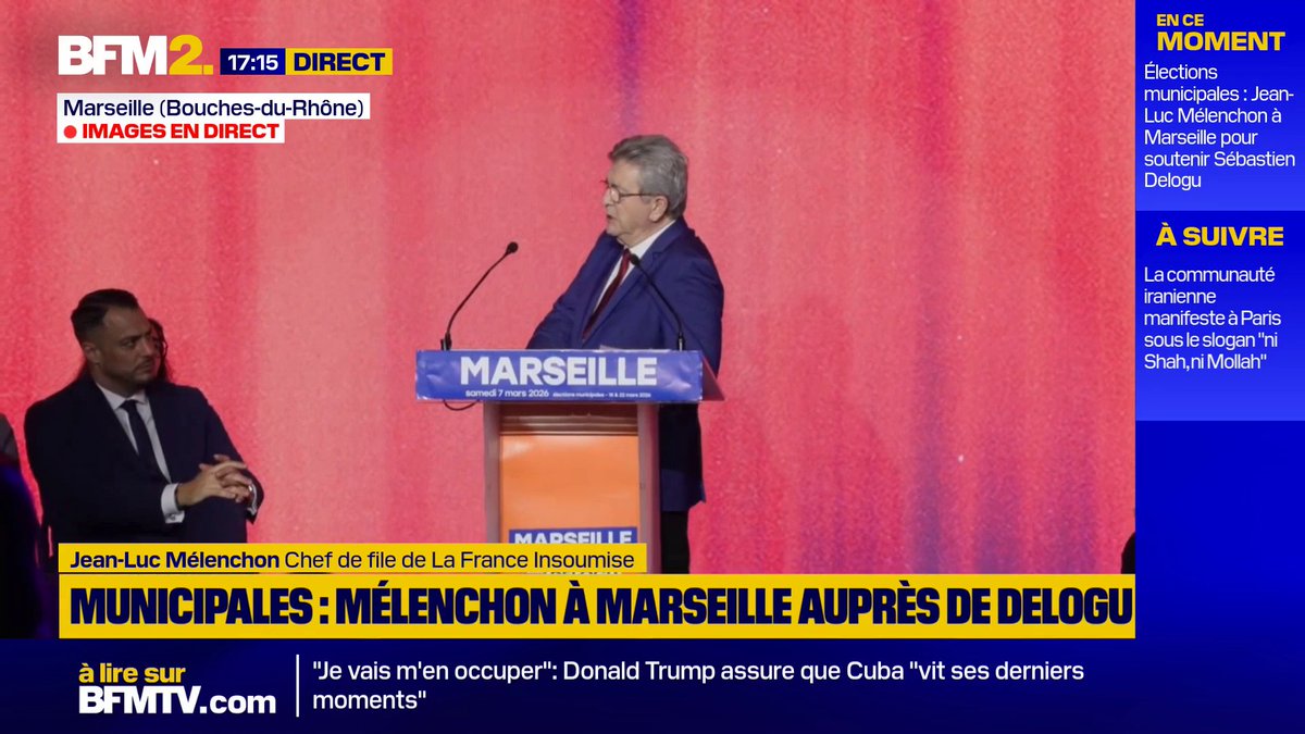 "Je suis fier d'être une cible, parce que je suis votre paratonnerre", dit Jean-Luc Mélenchon #BFM2