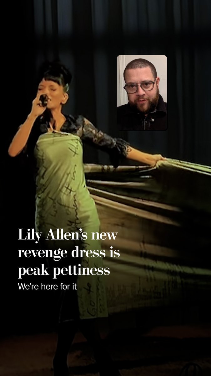 Lily Allen’s new tour features a dress made of literal receipts that allegedly allude to her breakup with David Harbour. Style reporter Shane O’Neill explains why the dress hits so hard.
