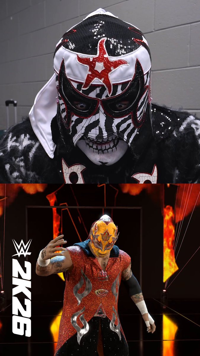 Penta reacciona viendo el modelo de su hermano Rey Fenix en #WWE2K26