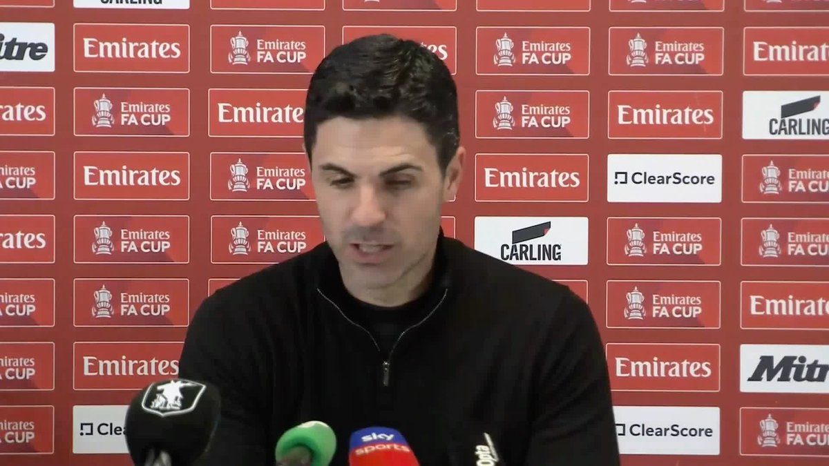 ''That game exemplifies the history of the FA Cup'' Mikel Arteta reflects on Arsenal's victory against League One Mansfield as his side progressed to the FA Cup quarter-finals 🤝