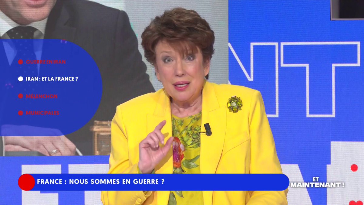 "Emmanuel #Macron : chapeau l'artiste ! Ses deux discours ont reconstruit une unité dans le pays" estime Roselyne Bachelot, après les propos du chef de l’Etat sur la guerre en #Iran #EtMaintenant