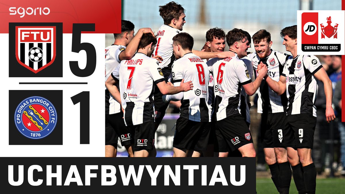 Uchafbwyntiau | Highlights: Flint Town United FC ⚫️⚪️ 5-1 Bangor City 1876 FC #CwpanCymruJD 🏆