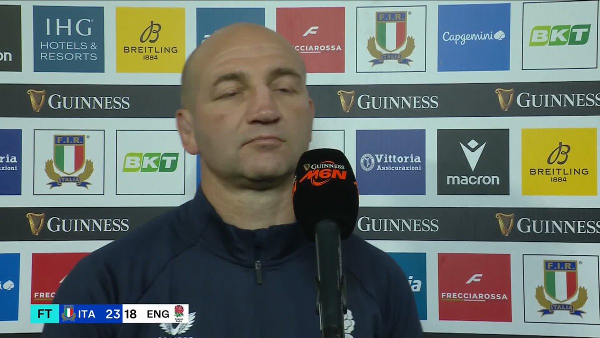 🗣️ "Firstly, credit Italy - this is a very good side... For us, we are terribly disappointed." Steve Borthwick speaks with Topsy Ojo after defeat to Italy in Rome #GuinnessM6N | Topsy Ojo