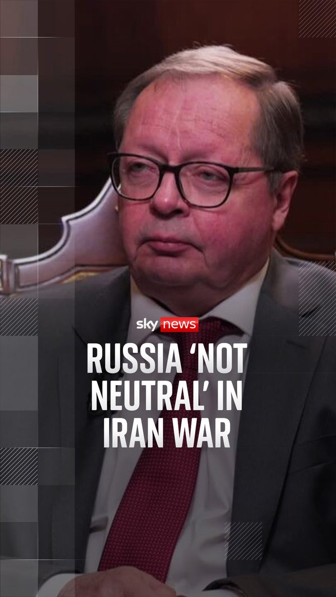 Andrei Kelin, Russia's ambassador to the UK, has told Sky's Trevor Phillips his country is 'not neutral' in the ongoing conflict between Israel, the U.S. and Iran. Watch the full interview on Sky News tomorrow at 8:30am. 🔗