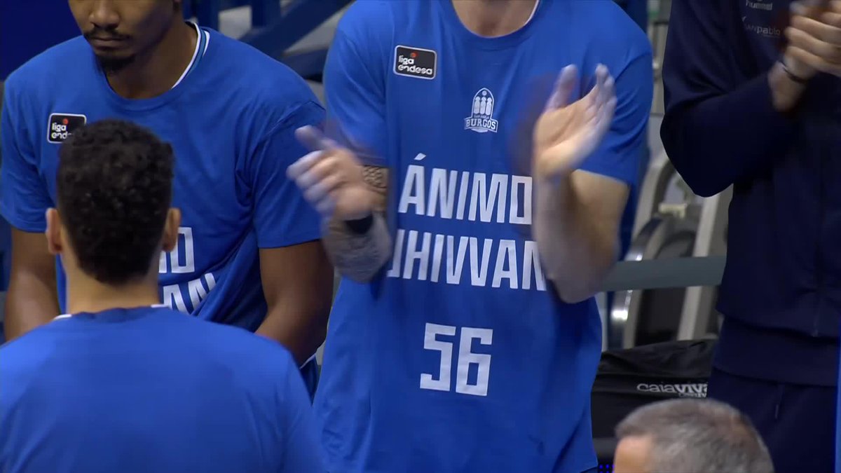 💙 Todo Burgos, con Jhivvan Jackson (Jhivvan Jackson) Bonito gesto del Recoletas Salud San Pablo Burgos y sus jugadores con camisetas en apoyo al puertorriqueño, quien sufrió una rotura de ligamento cruzado con su selección. ¡Ánimo, Jhivvan!