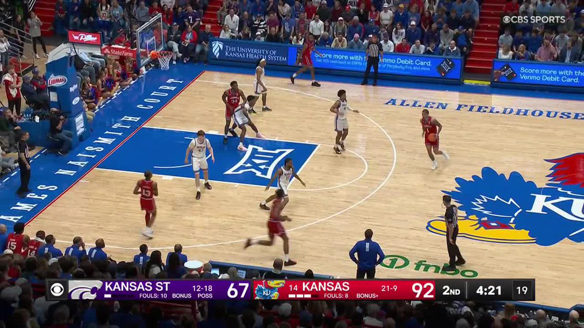 Darryn Peterson was firing on all cylinders against Kansas State 🔥🔥 27 PTS 10-15 FG 5 REB 4 AST 2 STL 1 BLK