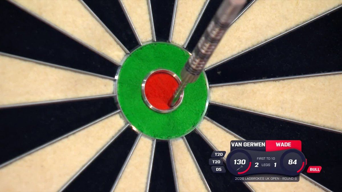 ALL SQUARE EARLY DOORS! Two holds and two breaks to start this contest, including this 12-dart James Wade 84 outshot on the bullseye to draw level at 2-2 against Michael van Gerwen! Live Scores & Streaming 📲 #UKOpenDarts | R6