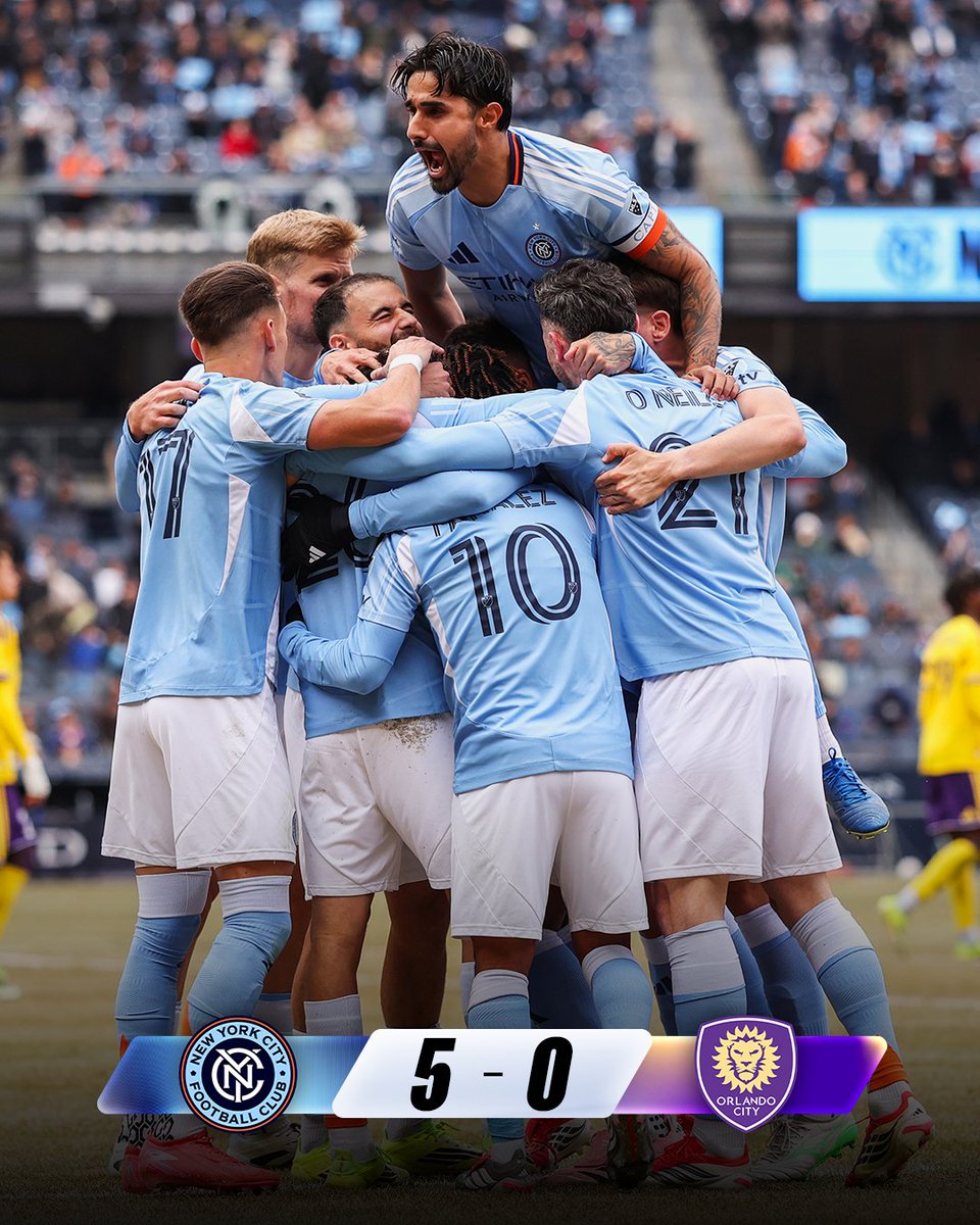 Left no doubt in the Bronx. 😮 All five of New York City FC's goals from a big win over Orlando.