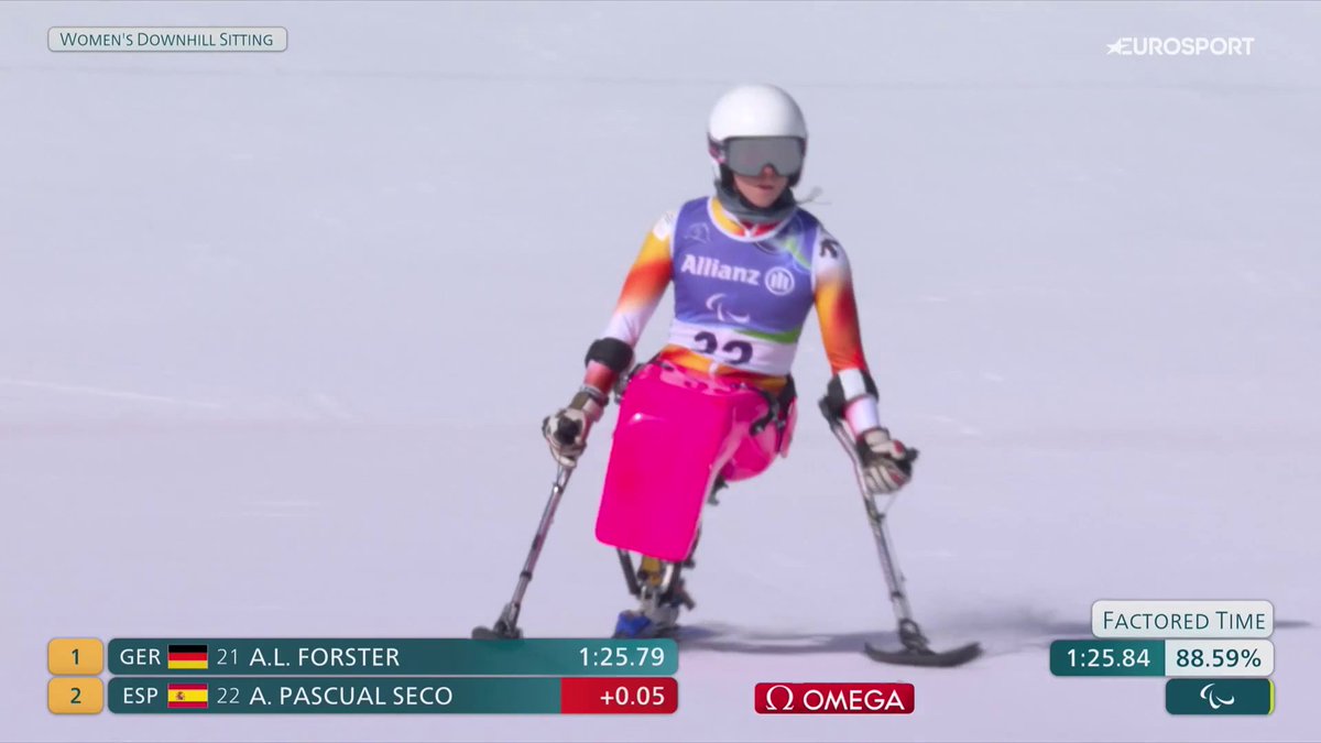 🇪🇸 ¡PLATA! ¡UNA PLATA HISTÓRICA PARA ESPAÑA! 👏 El momento en el que Audrey Pascual lograba la medalla de plata en descenso sentada para acabar con una sequía de ocho años para España ❄️ Puedes ver el mejor resumen de la jornada en HBO Max España